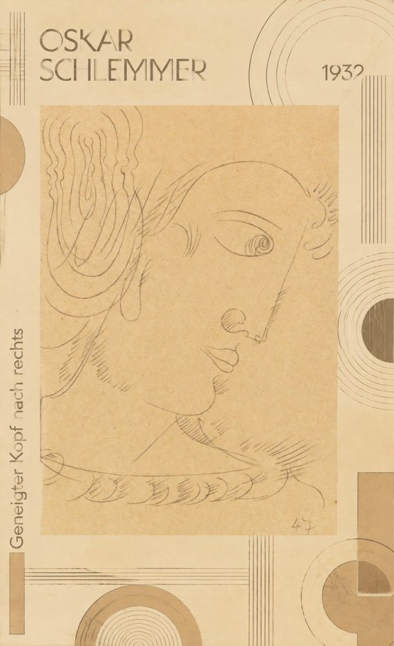 Oskar Schlemmer Geneigter Kopf Nach Rechts No6 - Juliste