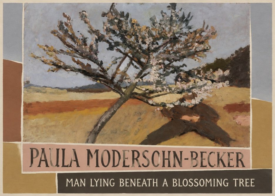 Paula Modersohn-Becker Man Lying Beneath a Blossoming Tree No4 - Juliste