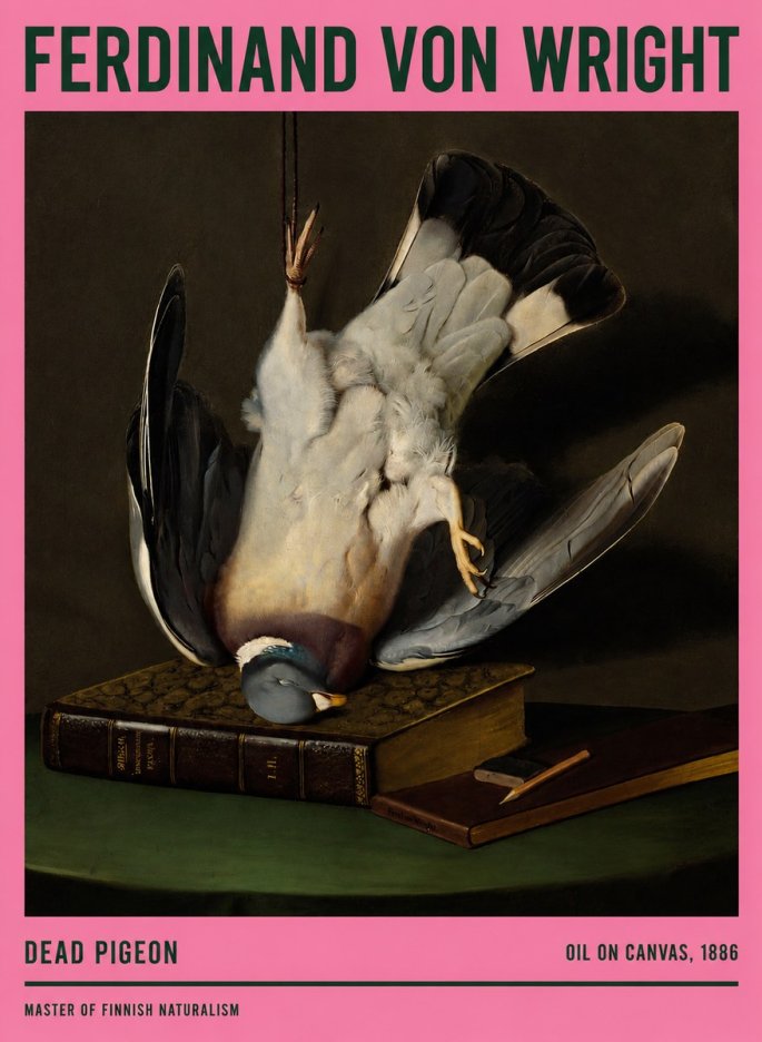 Ferdinand von Wright Dead Pigeon No2 - Juliste