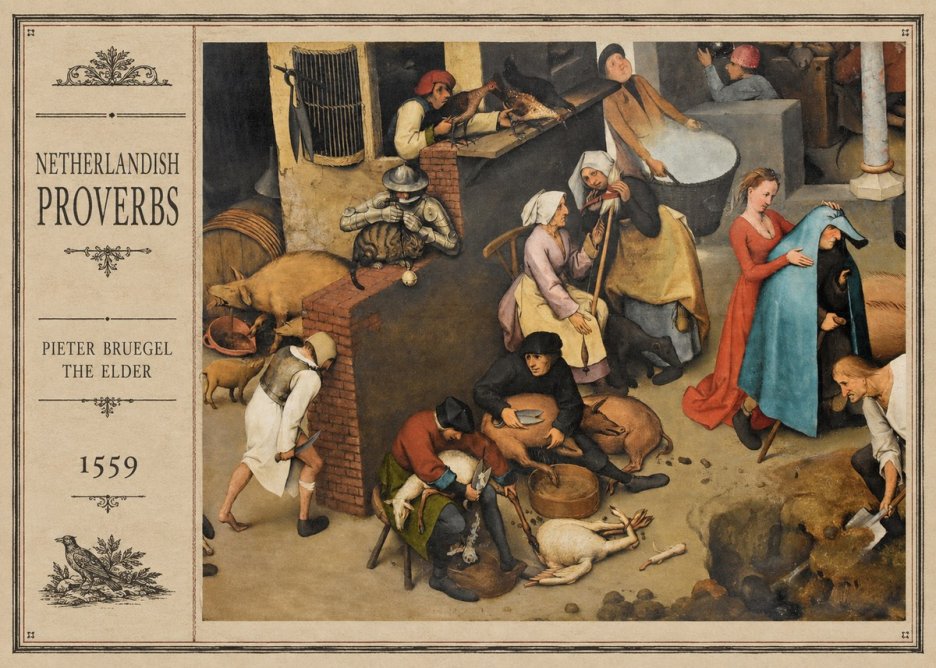 Pieter Bruegel Netherlandish Proverbs VIII No2 - Juliste