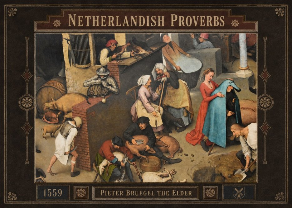 Pieter Bruegel Netherlandish Proverbs VIII No3 - Juliste