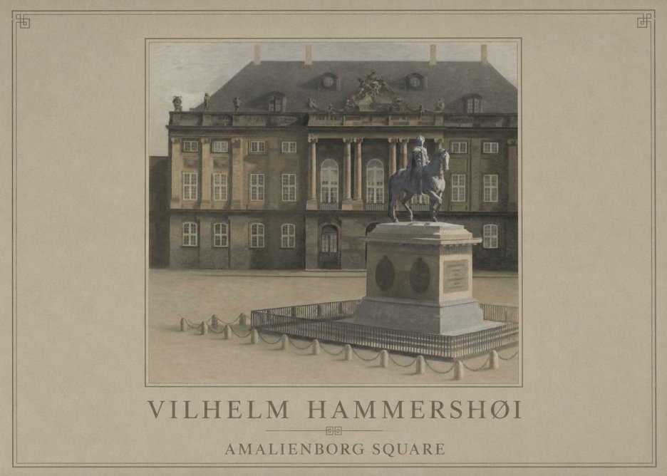 Vilhelm Hammershøi Amalienborg Square II No1 - Juliste