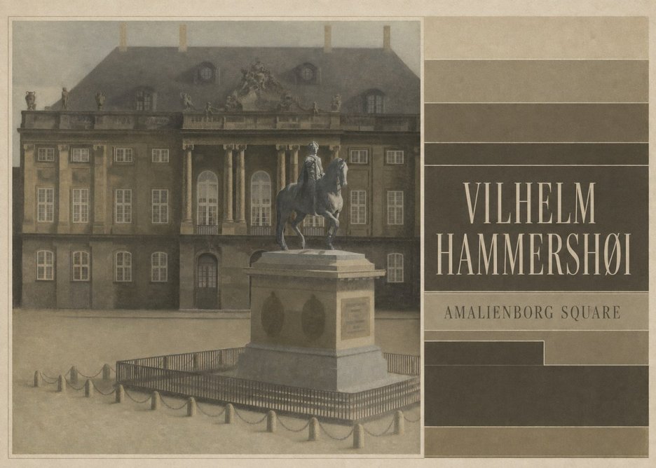 Vilhelm Hammershøi Amalienborg Square II No4 - Juliste