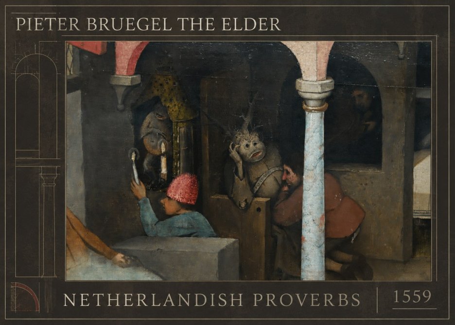 Pieter Bruegel Netherlandish Proverbs IX No1 - Juliste