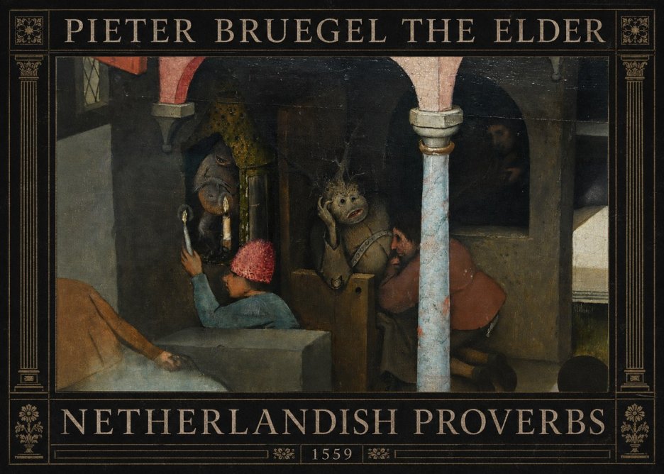 Pieter Bruegel Netherlandish Proverbs IX No4 - Juliste