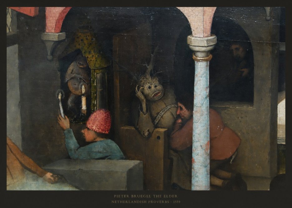 Pieter Bruegel Netherlandish Proverbs IX No6 - Juliste