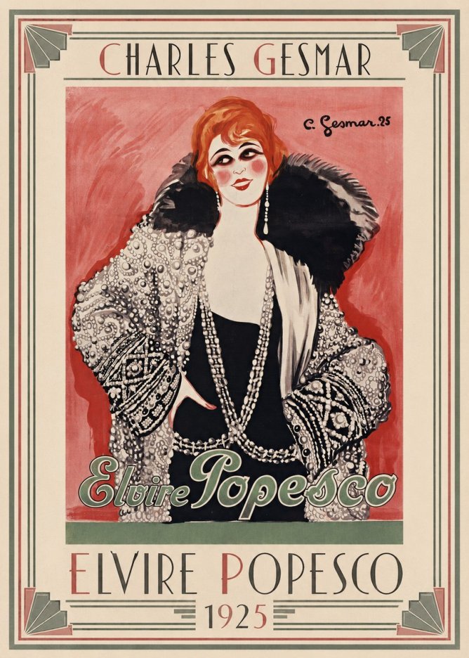 Charles Gesmar Elvire Popesco II No1 - Juliste