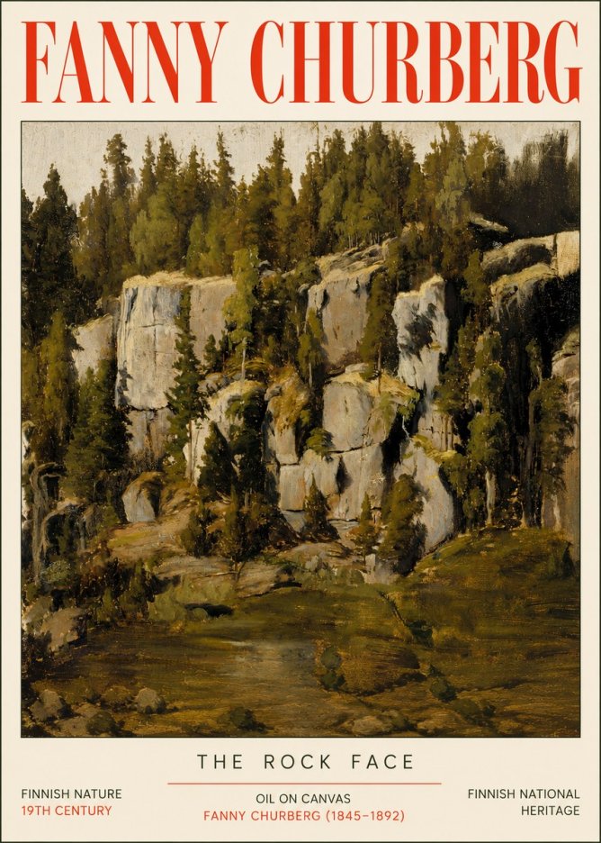 Fanny Churberg The Rock Face No5 - Juliste