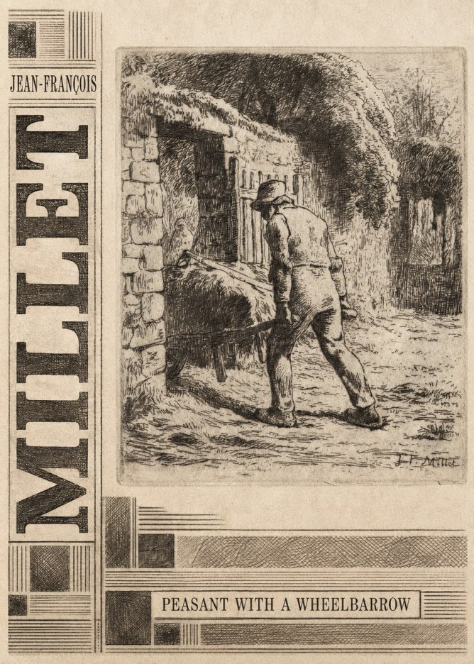 Jean-François Millet Peasant with a Wheelbarrow No5 - Juliste