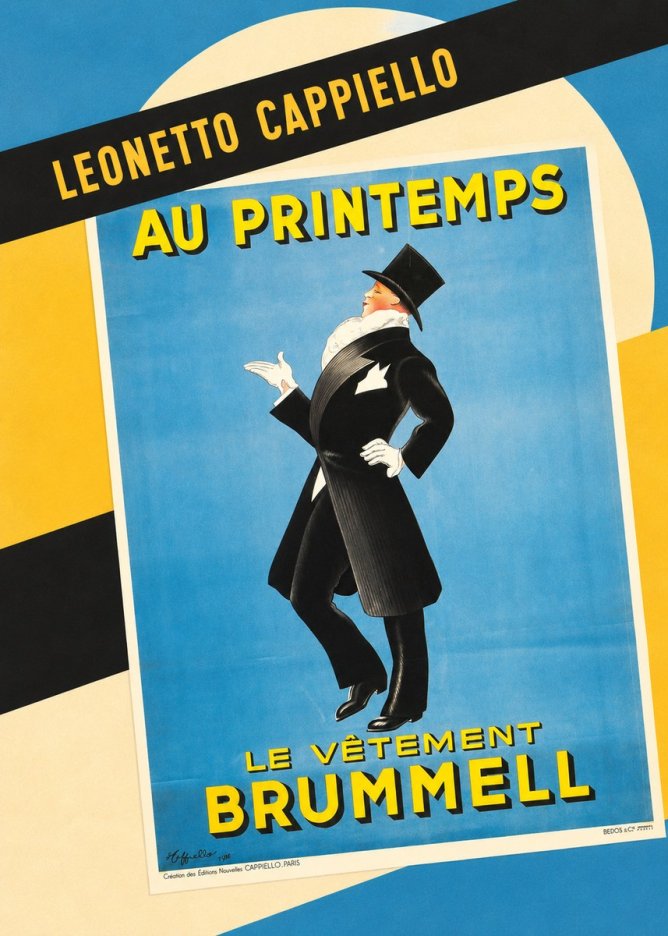 Leonetto Cappiello Au Printemps Le Vêtement Brummell No6 - Juliste