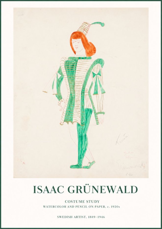 Isaac Grünewald The Harlequin No2 - Juliste