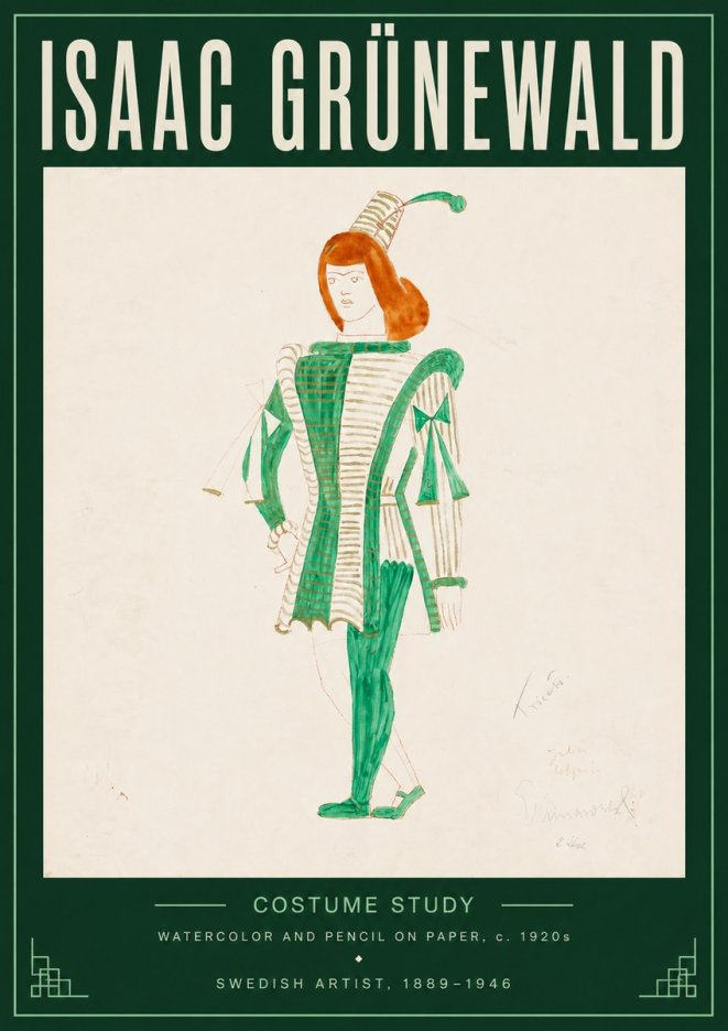 Isaac Grünewald The Harlequin No5 - Juliste
