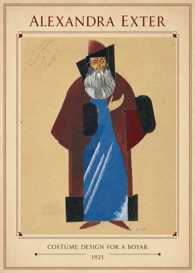 Alexandra Exter Costume Design for a Boyar No3 - Juliste