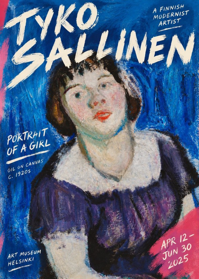 Tyko Sallinen Portrait of a Girl II No3 - Juliste