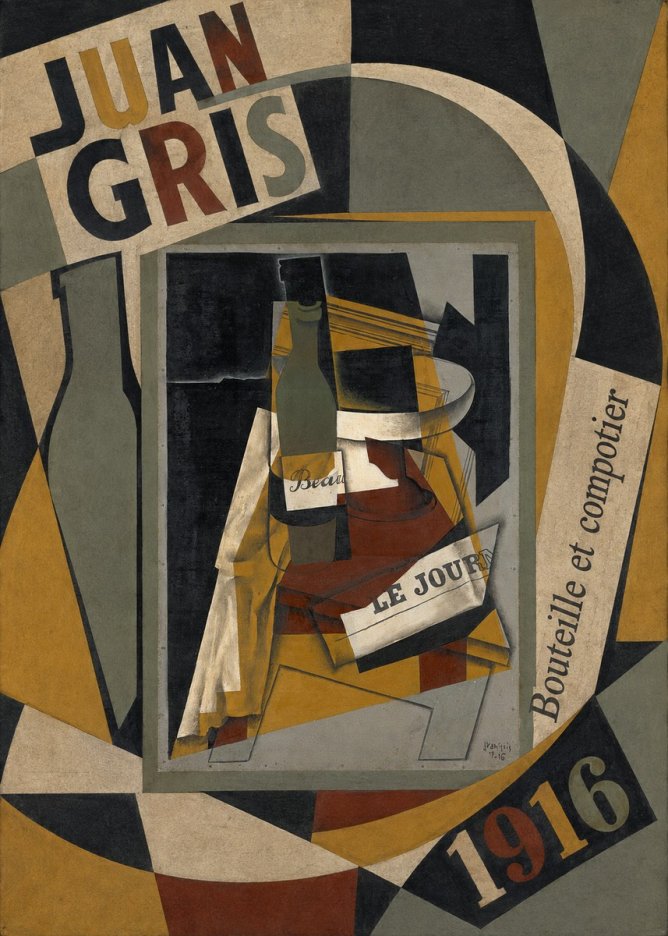 Juan Gris Bouteille Et Compotier No6 - Juliste