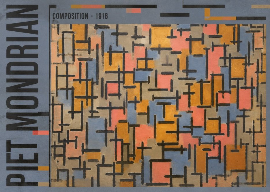 Piet Mondrian Composition No5 - Juliste