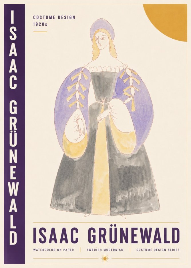 Isaac Grünewald Costume Design XIV No4 - Juliste