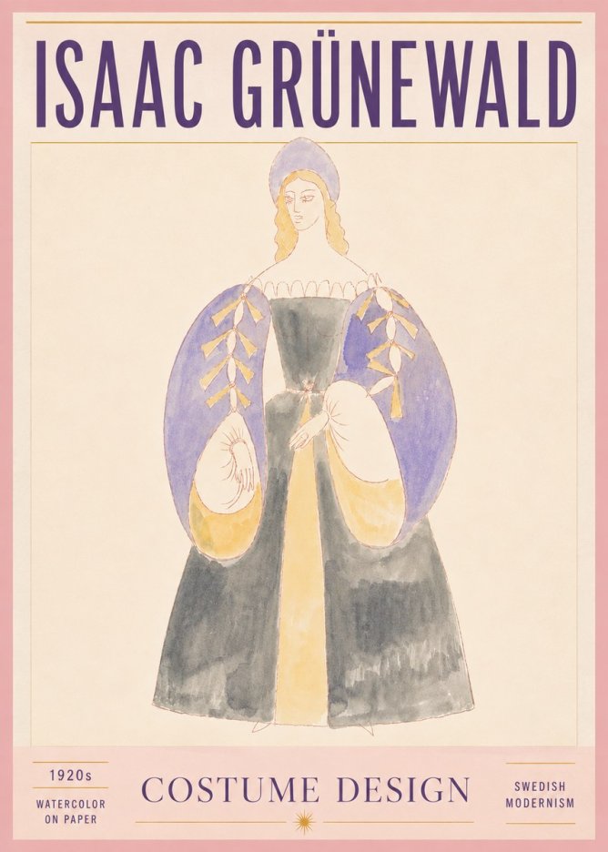 Isaac Grünewald Costume Design XIV No5 - Juliste