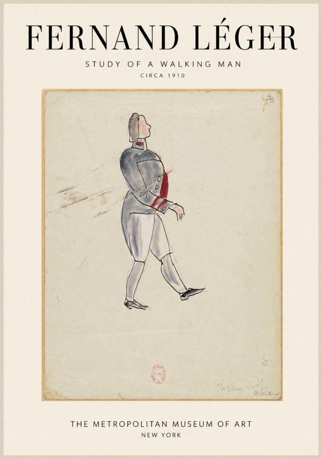 Fernand Léger Study of a Walking Man No1 - Juliste