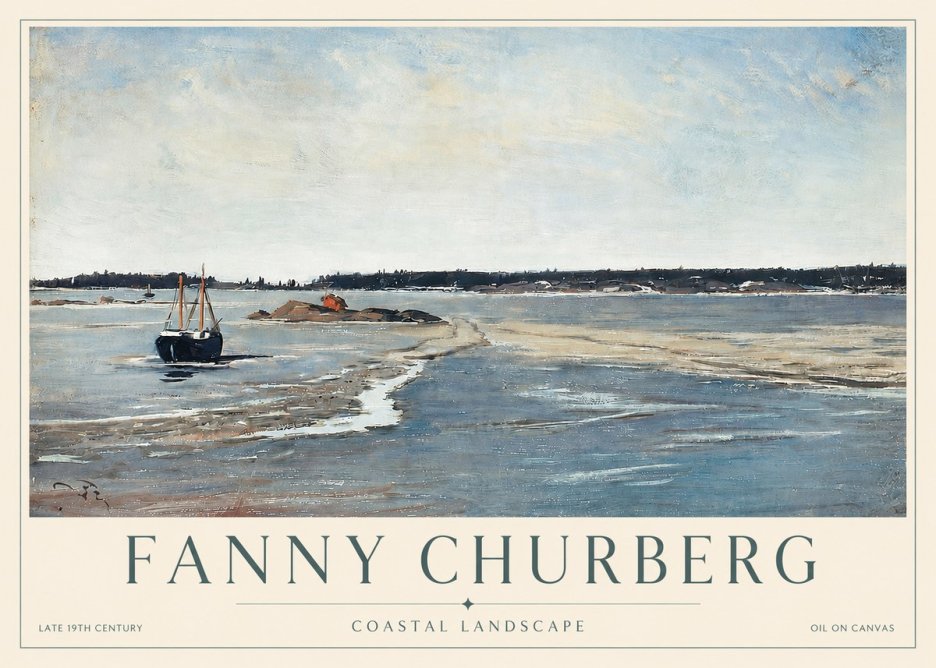 Fanny Churberg Coastal Landscape No3 - Juliste