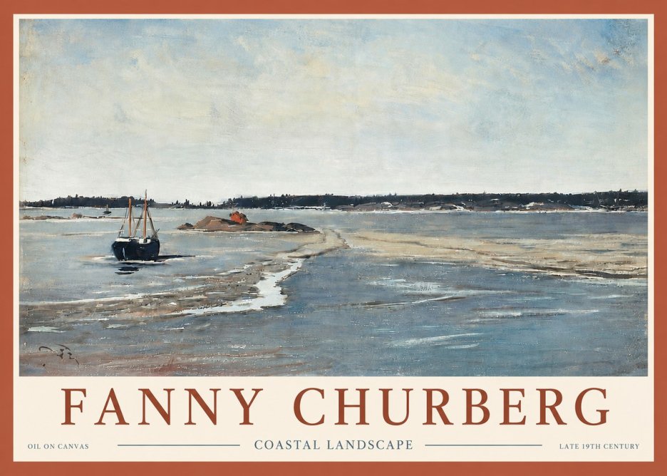 Fanny Churberg Coastal Landscape No4 - Juliste