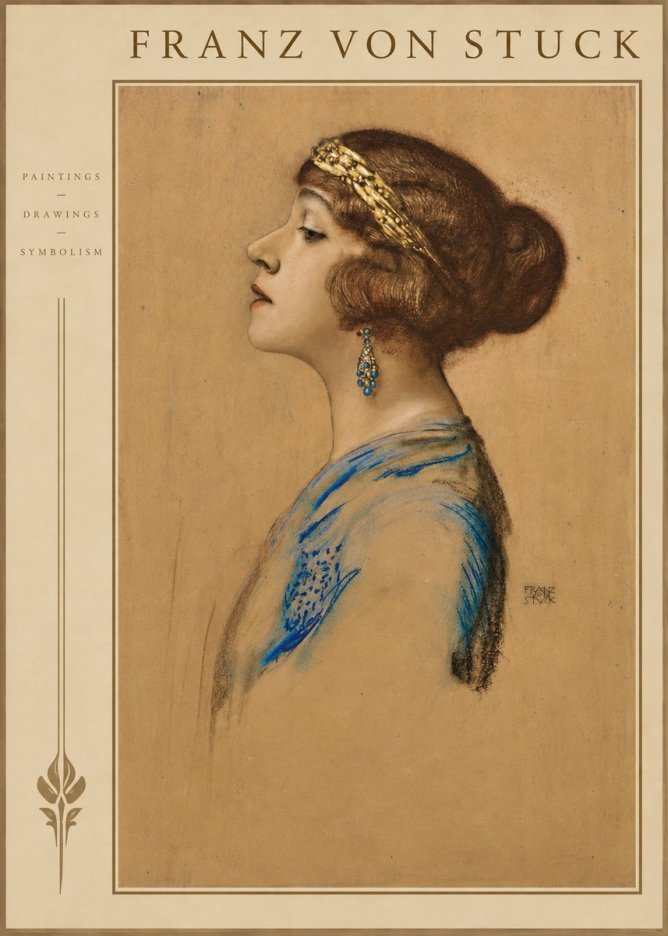 Franz von Stuck Head of a Girl No2 - Juliste