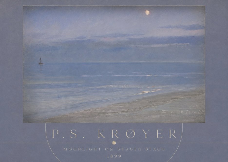 P.S. Krøyer Moonlight on Skagen Beach No3 - Juliste