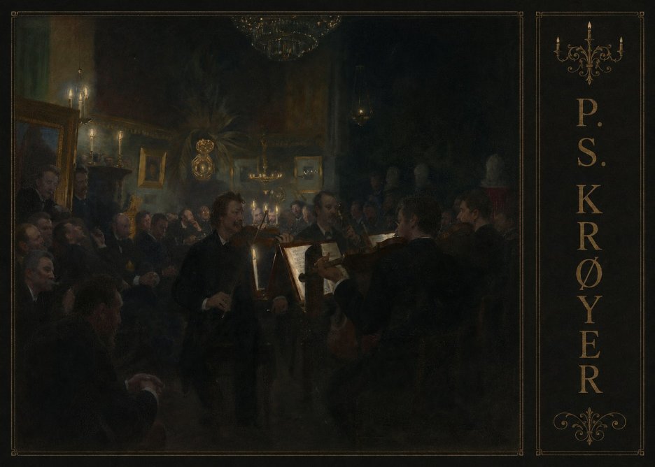 P.S. Krøyer An Evening at Høeberg's Home No2 - Juliste