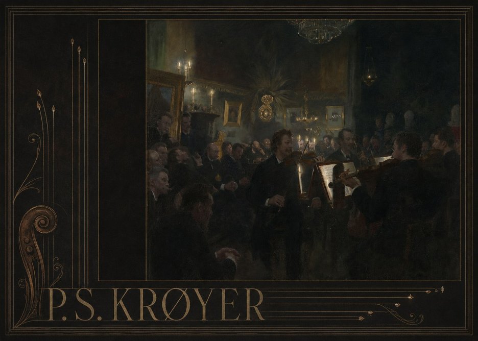 P.S. Krøyer An Evening at Høeberg's Home No5 - Juliste