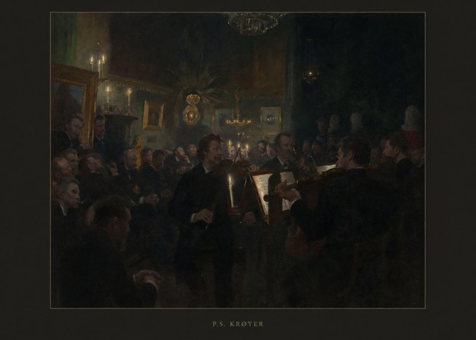 P.S. Krøyer An Evening at Høeberg's Home No6 - Juliste