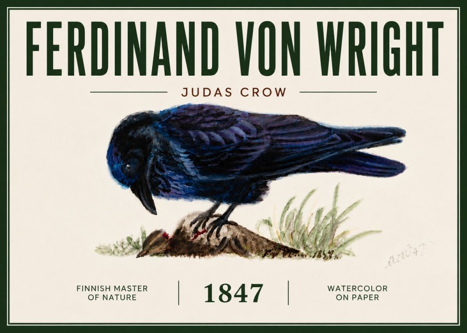 Ferdinand von Wright Judas Crow No4 - Juliste