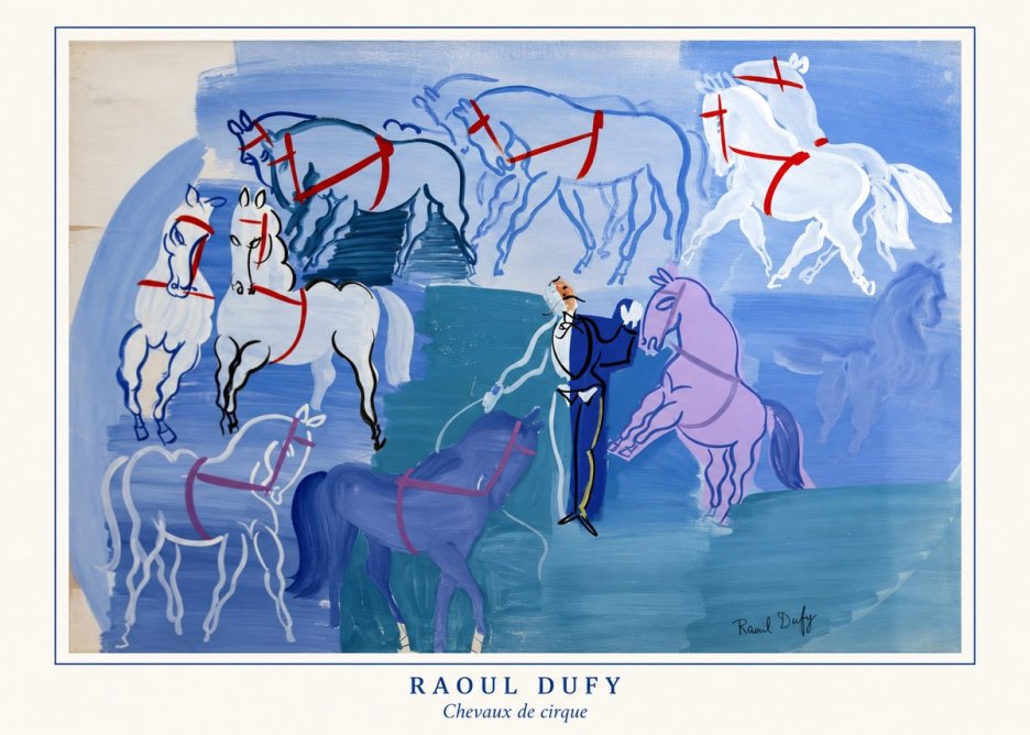 Raoul Dufy Chevaux De Cirque No4 - Juliste