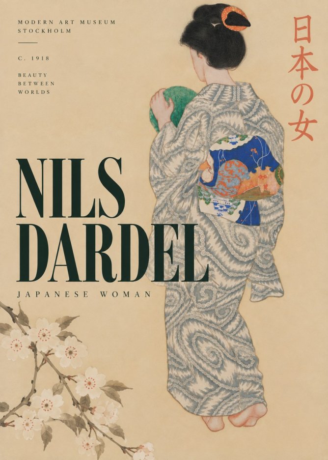 Nils Dardel Japanese Woman No4 - Juliste