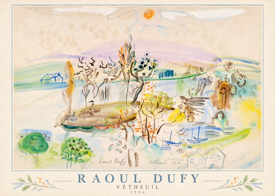 Raoul Dufy Vétheuil No1 - Juliste
