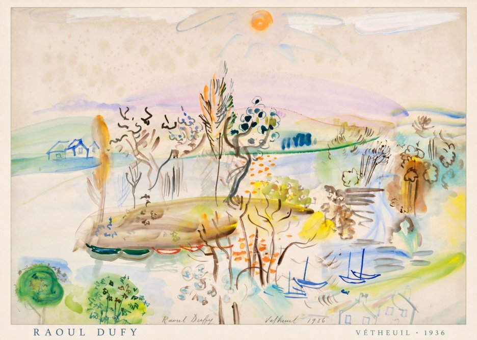 Raoul Dufy Vétheuil No4 - Juliste
