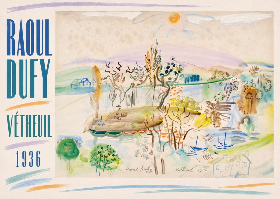 Raoul Dufy Vétheuil No5 - Juliste