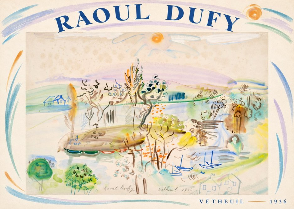 Raoul Dufy Vétheuil No6 - Juliste