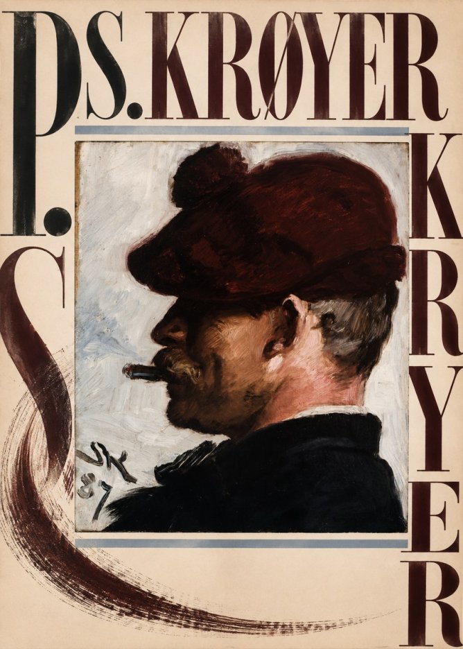 P.S. Krøyer Self-portrait with Cigar II No4 - Juliste