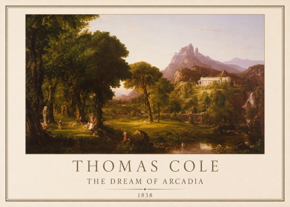 Thomas Cole The Dream of Arcadia No1 - Juliste