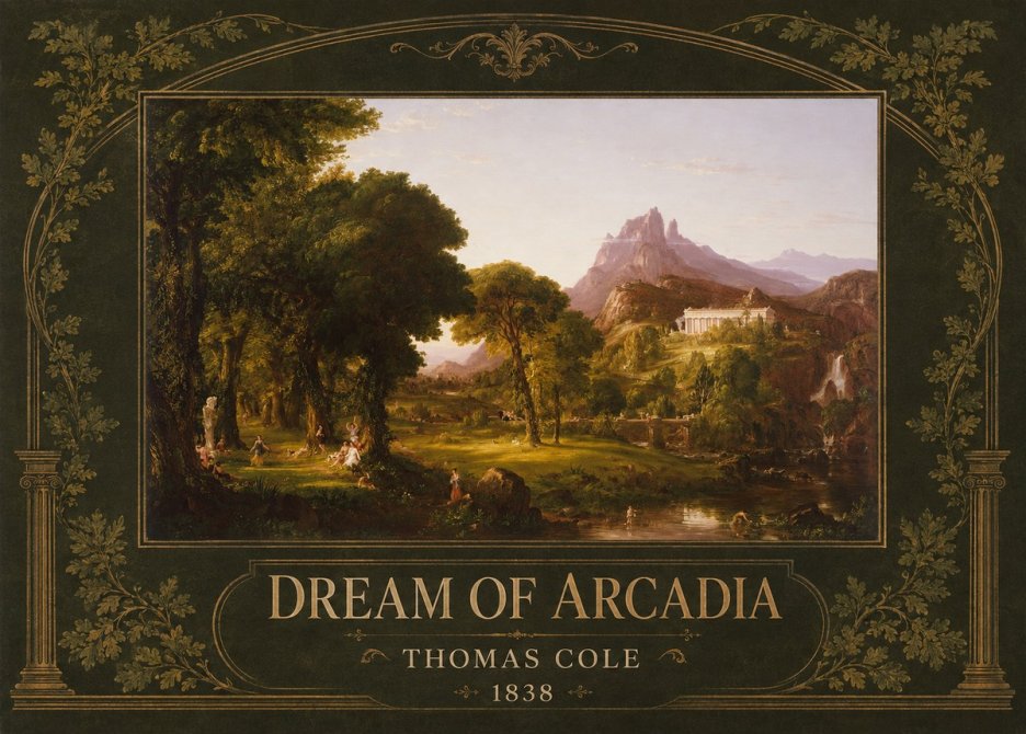 Thomas Cole The Dream of Arcadia No3 - Juliste