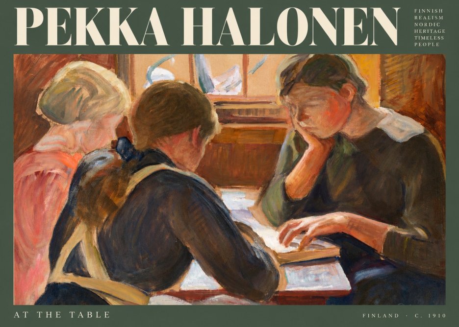 Pekka Halonen At the Table No2 - Juliste