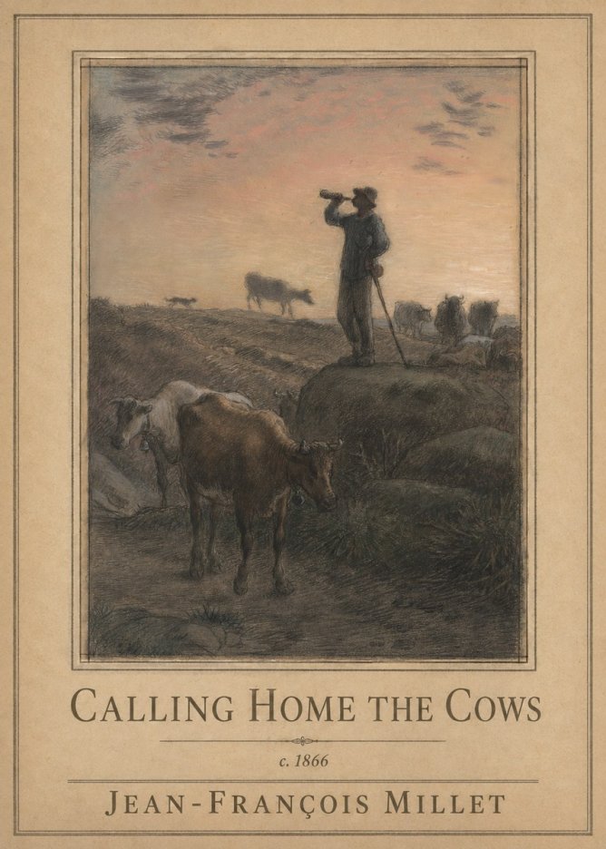 Jean-François Millet Calling Home the Cows No1 - Juliste
