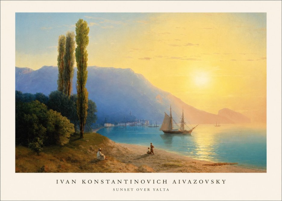 Ivan Konstantinovich Aivazovsky Sunset over Yalta No1 - Juliste