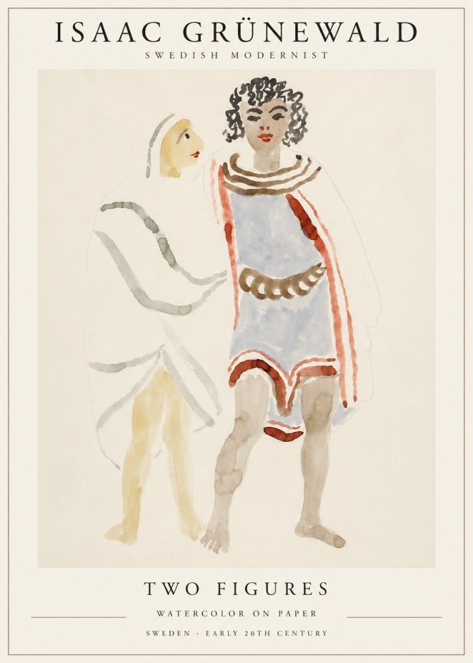 Isaac Grünewald Figures No2 - Juliste