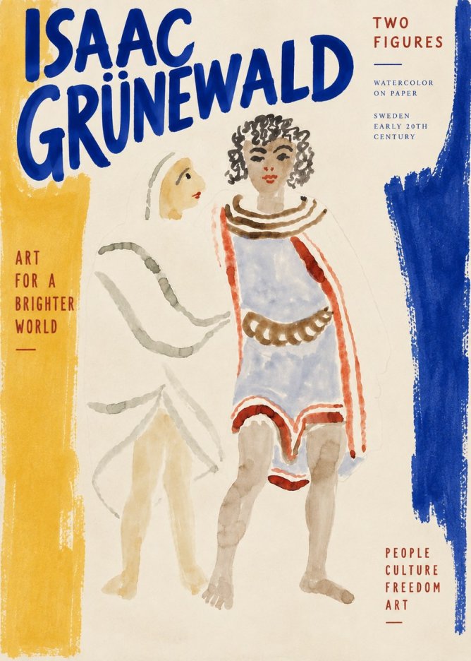 Isaac Grünewald Figures No5 - Juliste