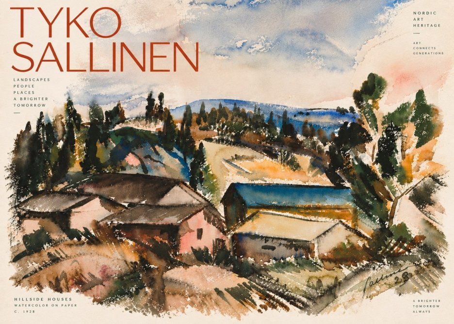 Tyko Sallinen Hillside Houses No6 - Juliste