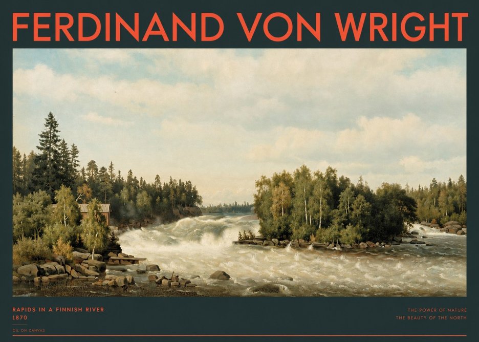 Ferdinand von Wright Rapids in a Finnish River No2 - Juliste