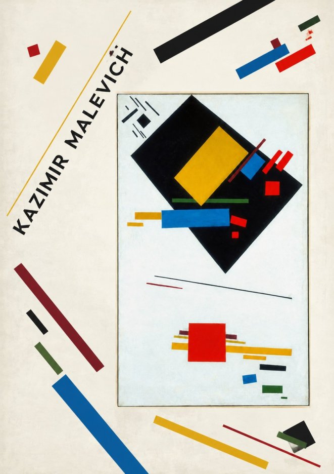 Kazimir Malevich Suprematist Composition with Yellow Rectangle No3 - Juliste