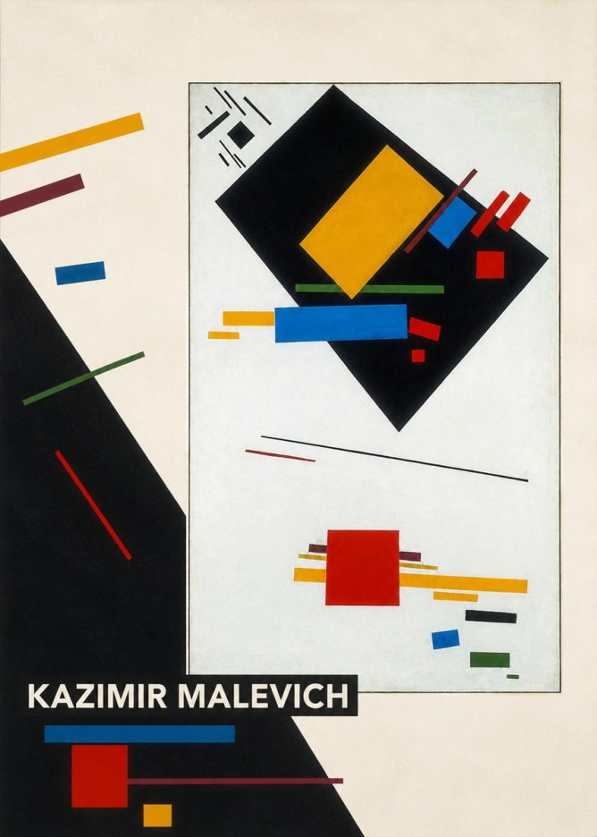 Kazimir Malevich Suprematist Composition with Yellow Rectangle No6 - Juliste