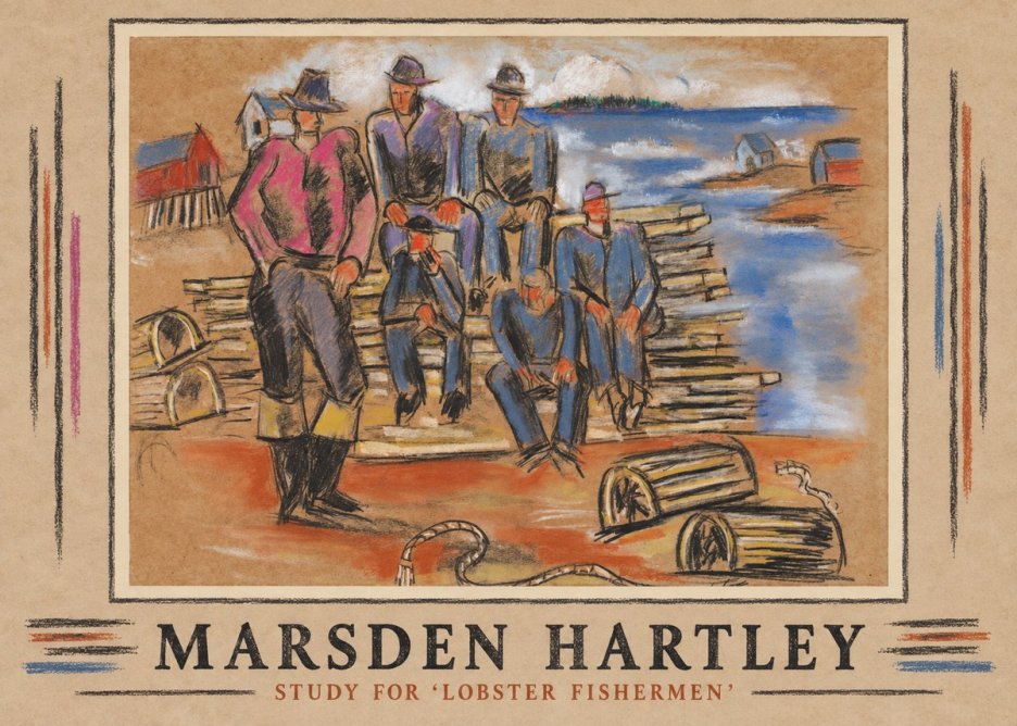 Marsden Hartley Study for 'Lobster Fishermen' No1 - Juliste